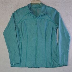 Mondetta Teal Heathered Apparel, Zip Sleeves